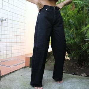 Heavy Manners Midnight Black Wide Leg Jeans